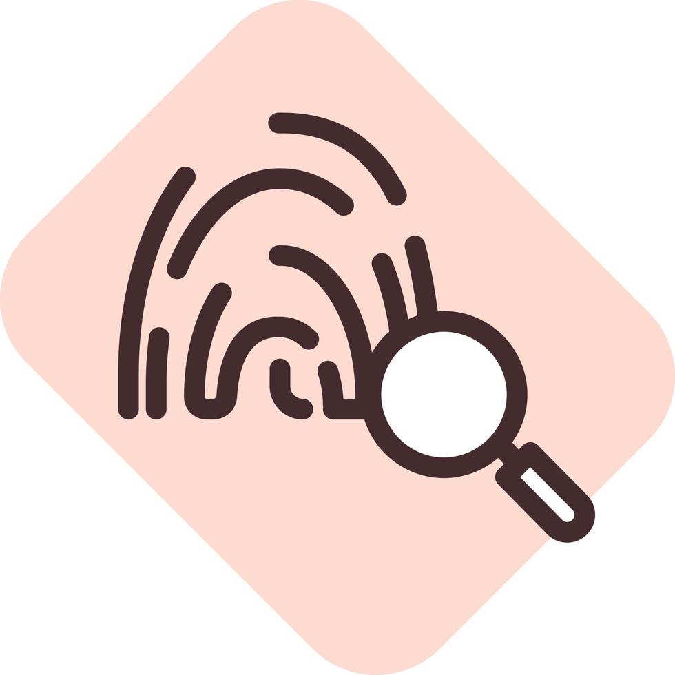 Fingerprint law, illustration, vector on a white background.