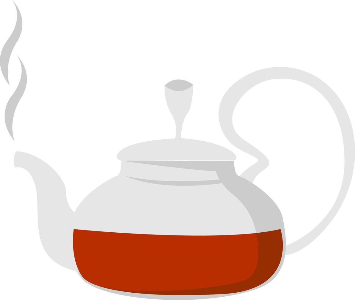 Glass teapot, illustration, vector on white background. 13773323 Vector