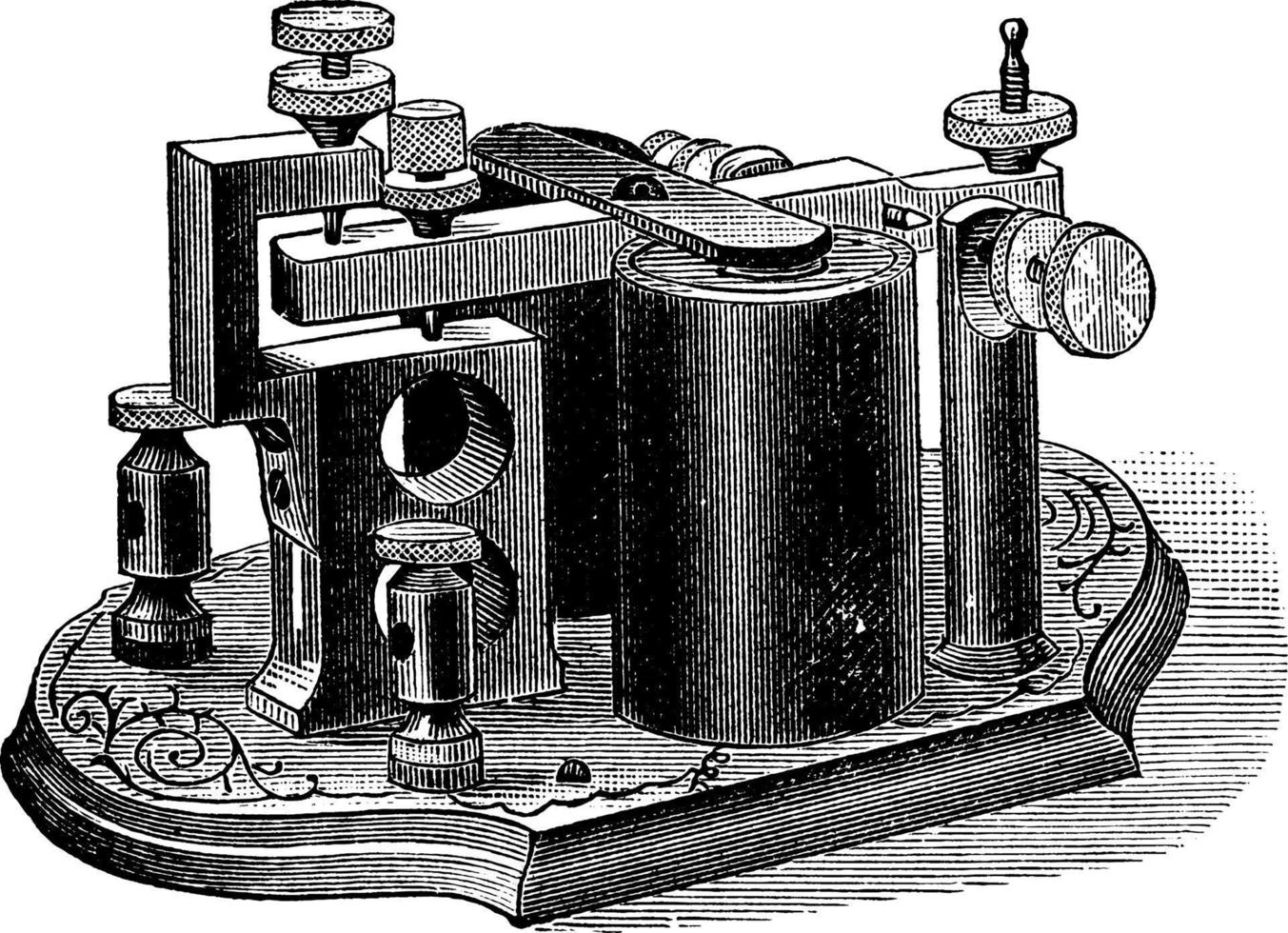 Telegraph Sounder, vintage illustration. vector