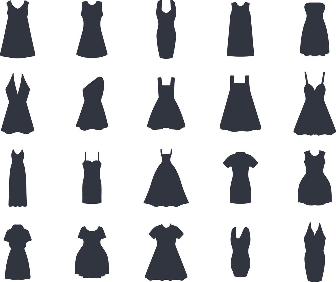 Dark blue dresses, illustration, vector, on a white background. vector