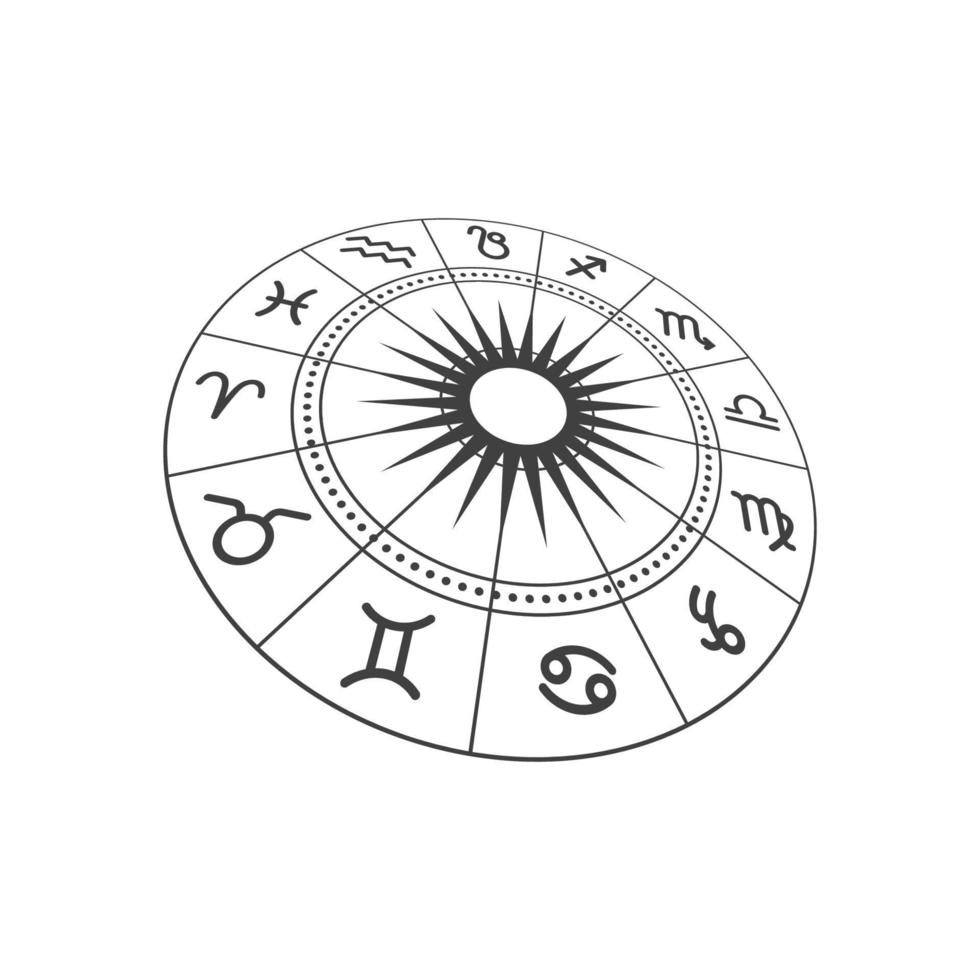 ilustración de vector de icono de zodiaco