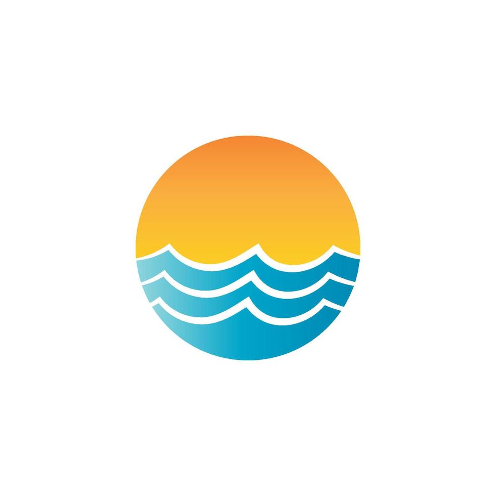 Water wave icon vector design