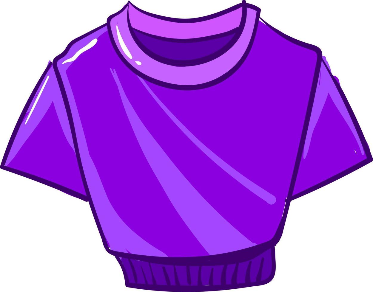 Purple t-shirt, illustration, vector on white background.