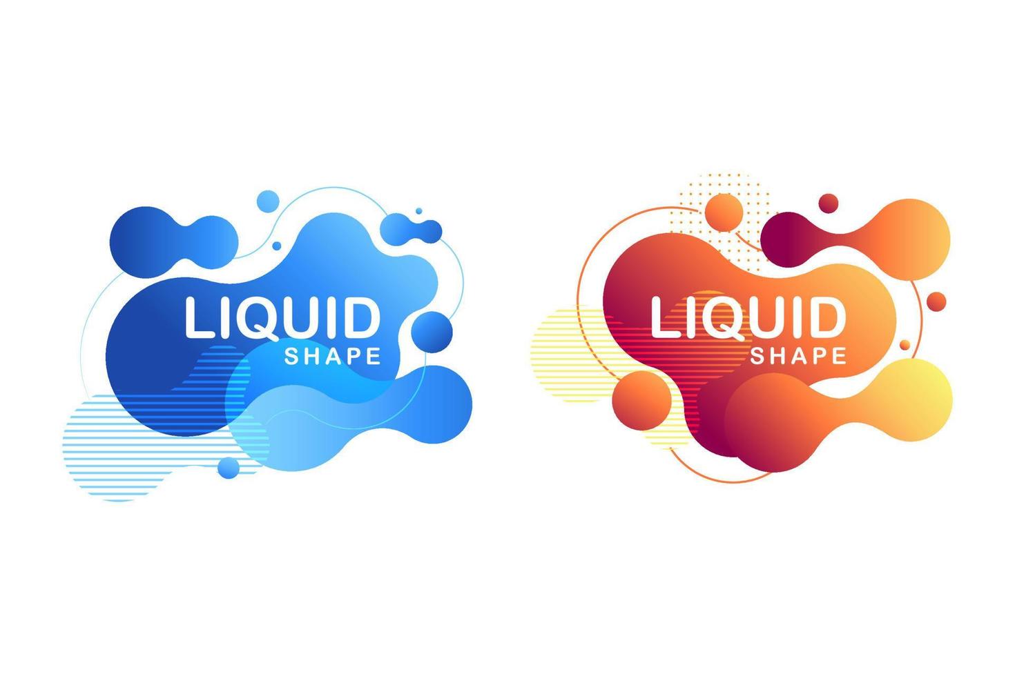 Abstract liquid shape Fluid design vector