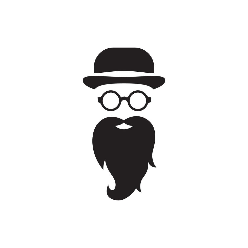 diseño de ilustración de icono de bigote vector