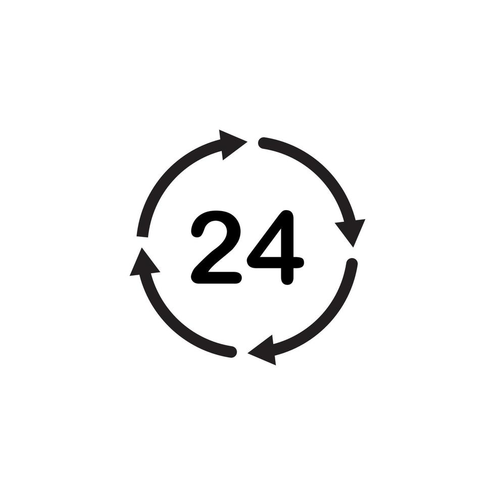 24 Hour icon vector illustration design