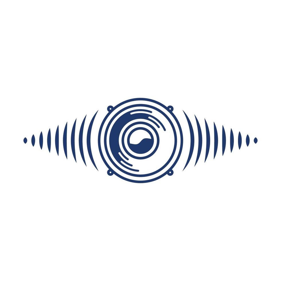 Speaker waves vector illustration design