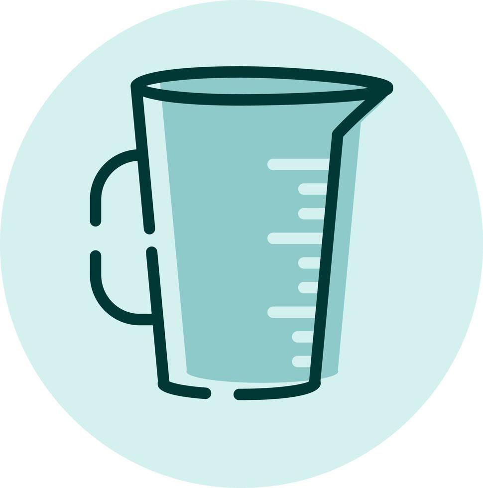 Kitchen measuring cup, illustration, vector on a white background.