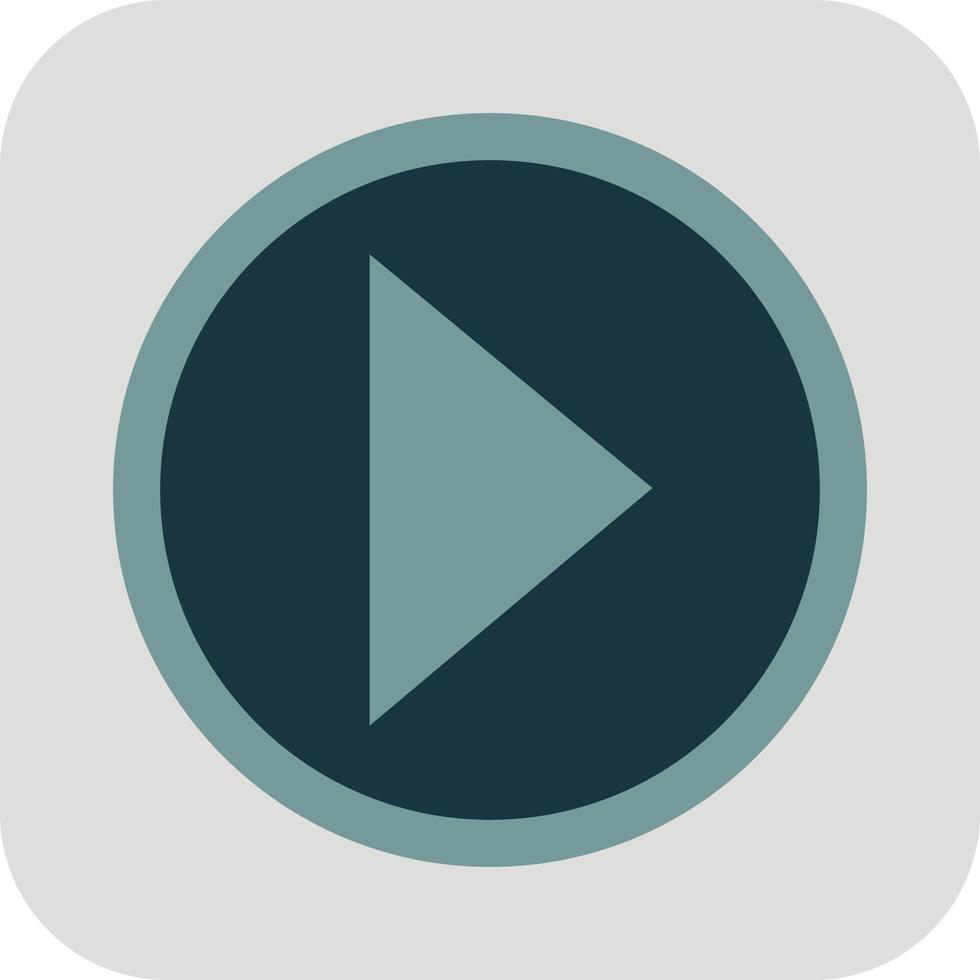 Blue play button, illustration, on a white background. vector