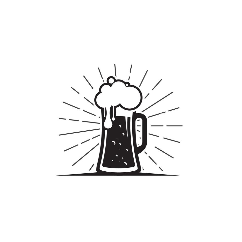 diseño de ilustración de vector de cerveza artesanal