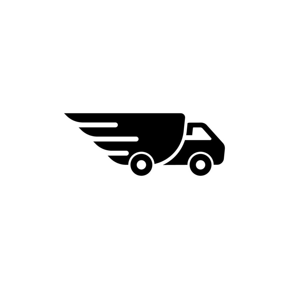 Fast shipping delivery truck vector