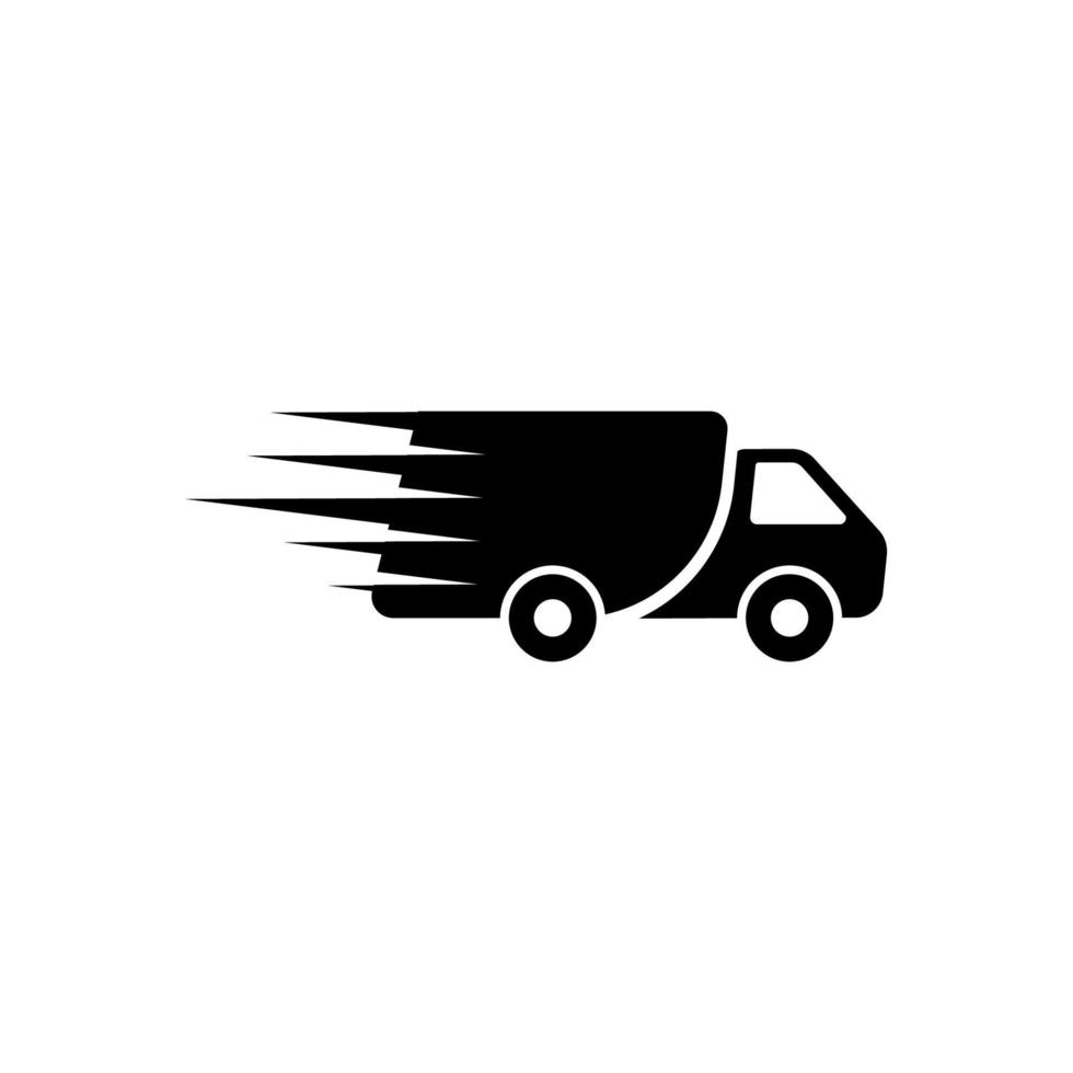 camión de reparto de envío rápido vector