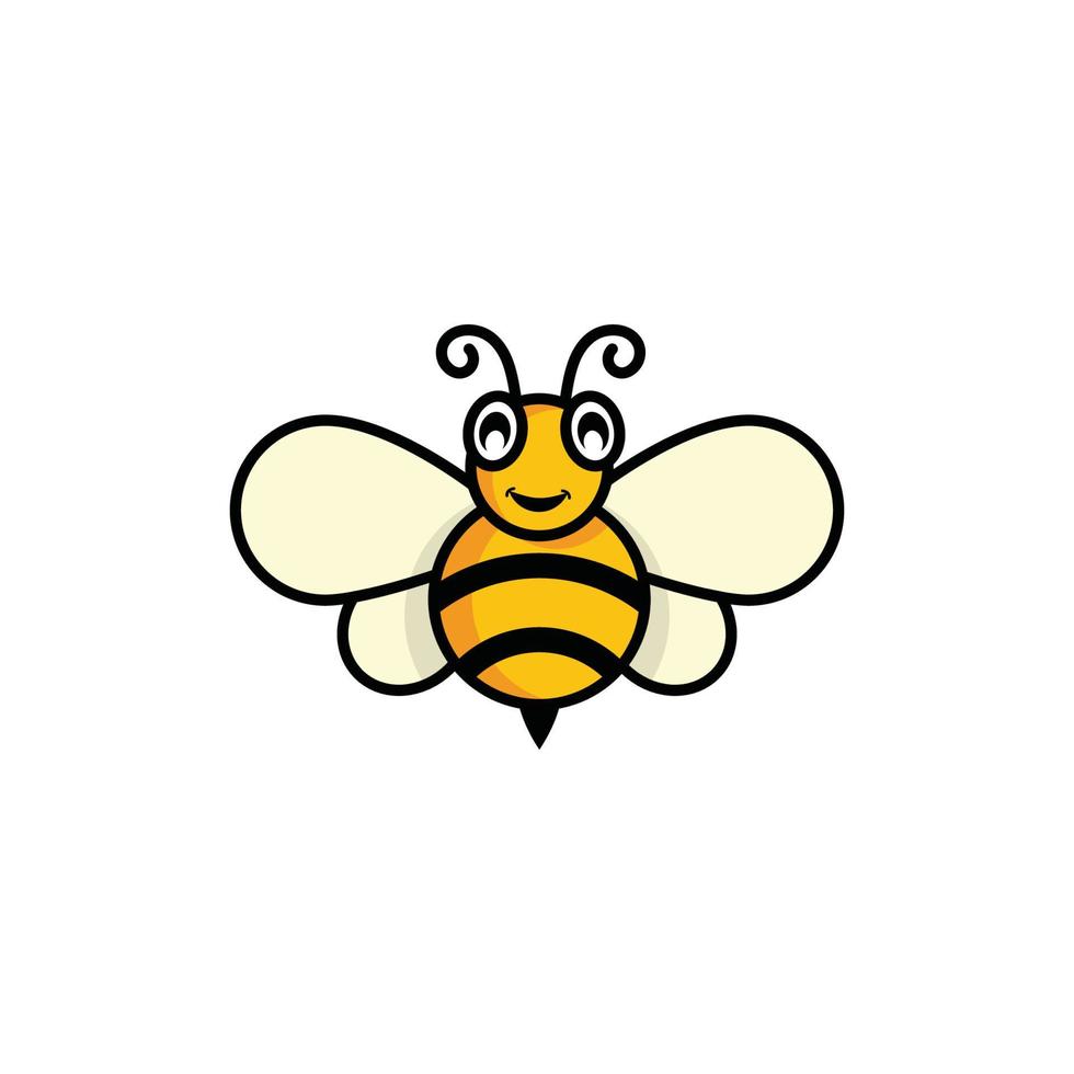 Bee vector icon illustration design template