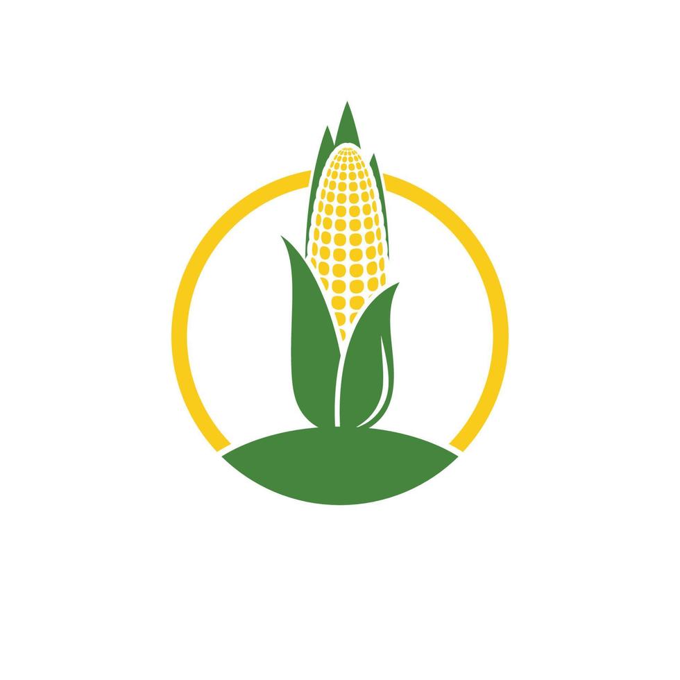 diseño de icono de vector de maíz de agricultura