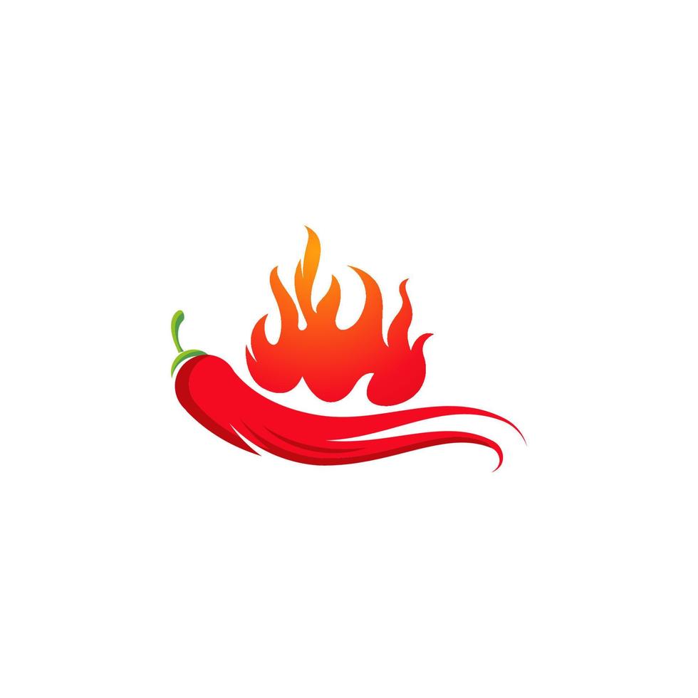 Red hot natural chili icon vector Illustration