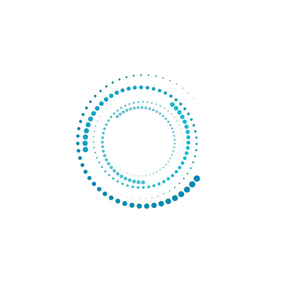 halftone circle dots vector
