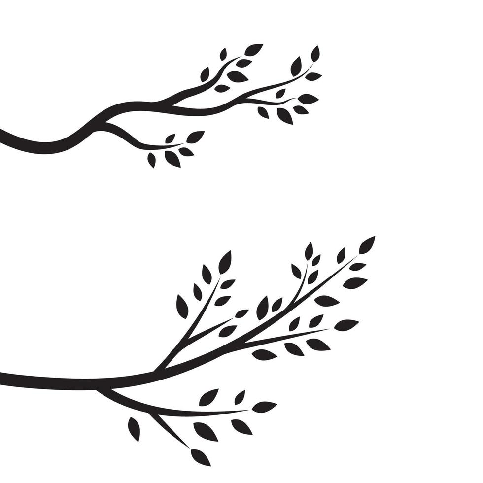 diseño de ilustración de vector de rama de árbol
