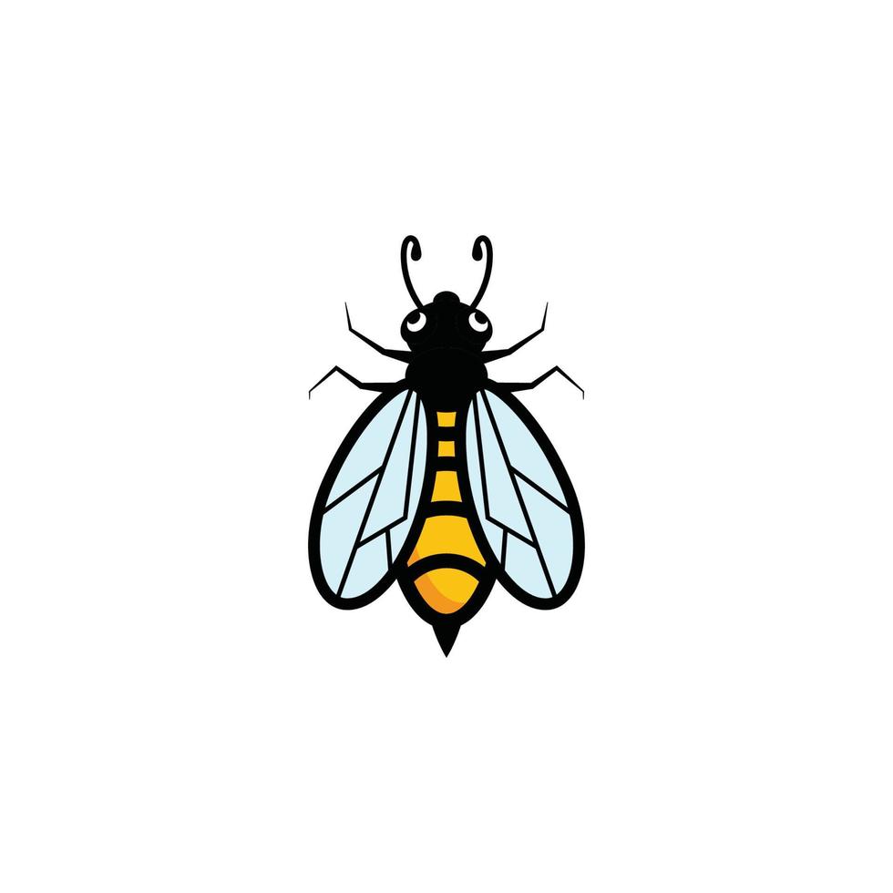 plantilla de diseño de ilustración de icono de vector de abeja