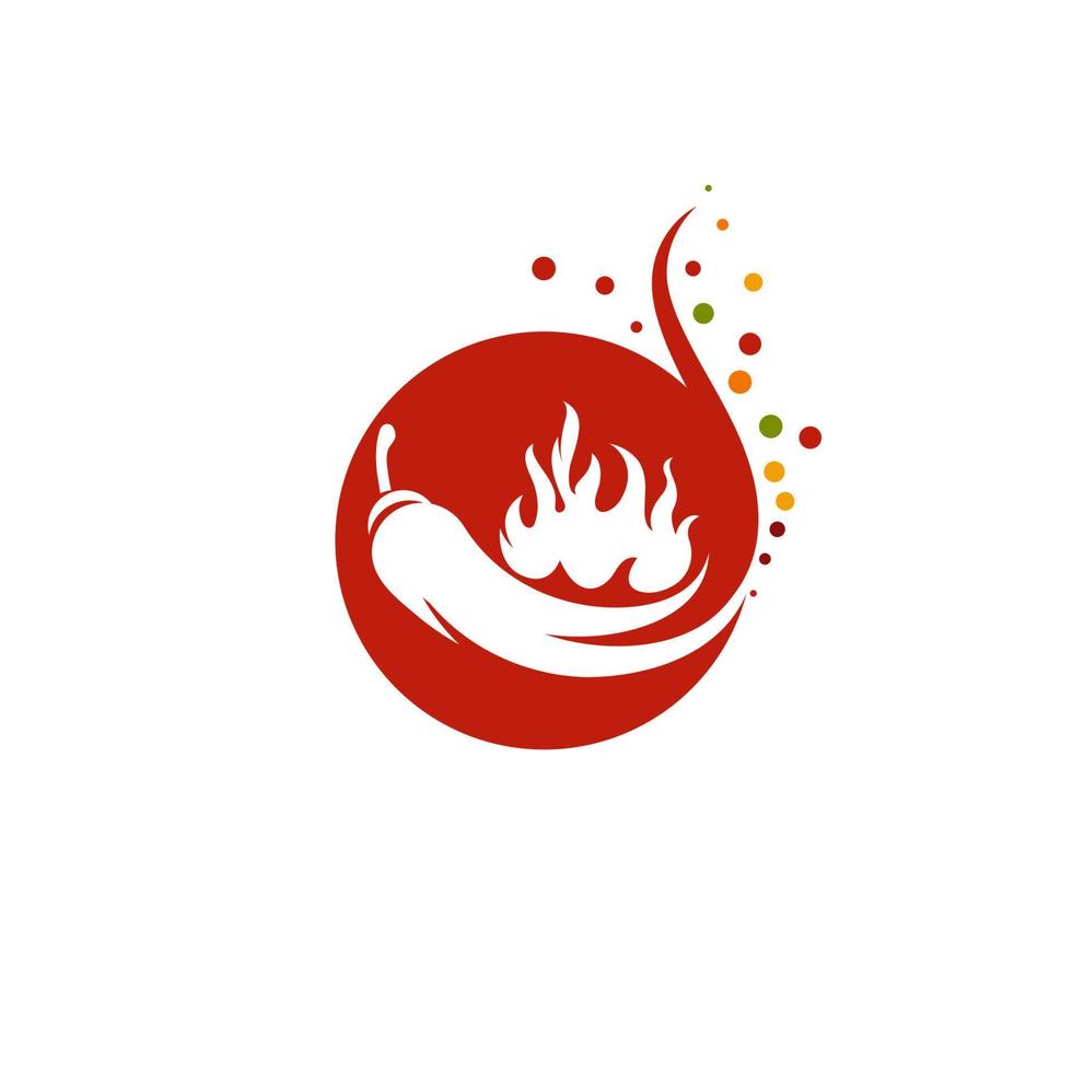 Red hot natural chili icon vector Illustration