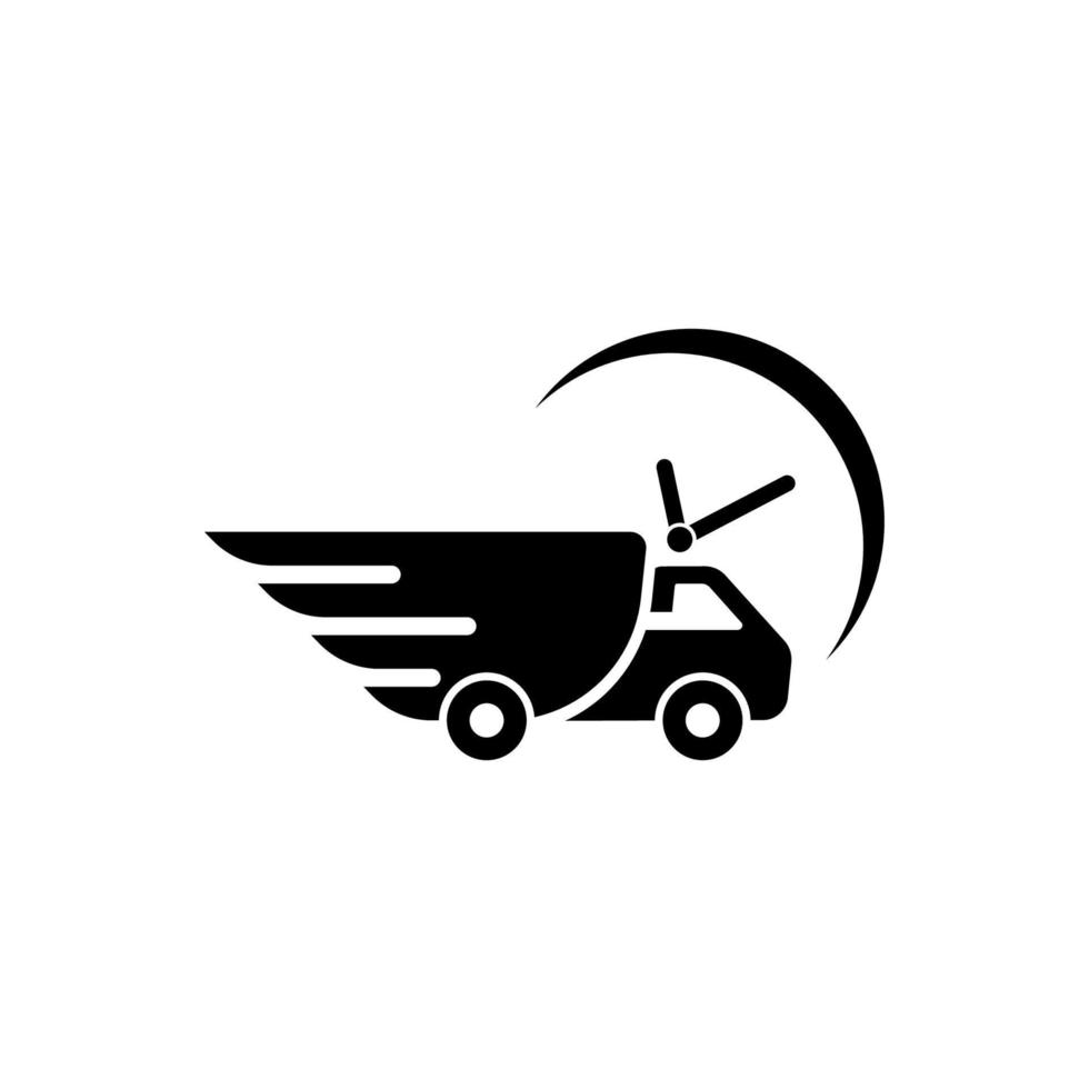 Fast shipping delivery truck vector