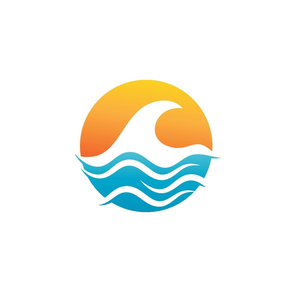 Water wave icon vector design