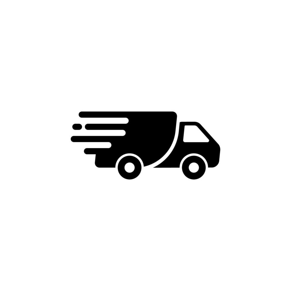 Fast shipping delivery truck vector