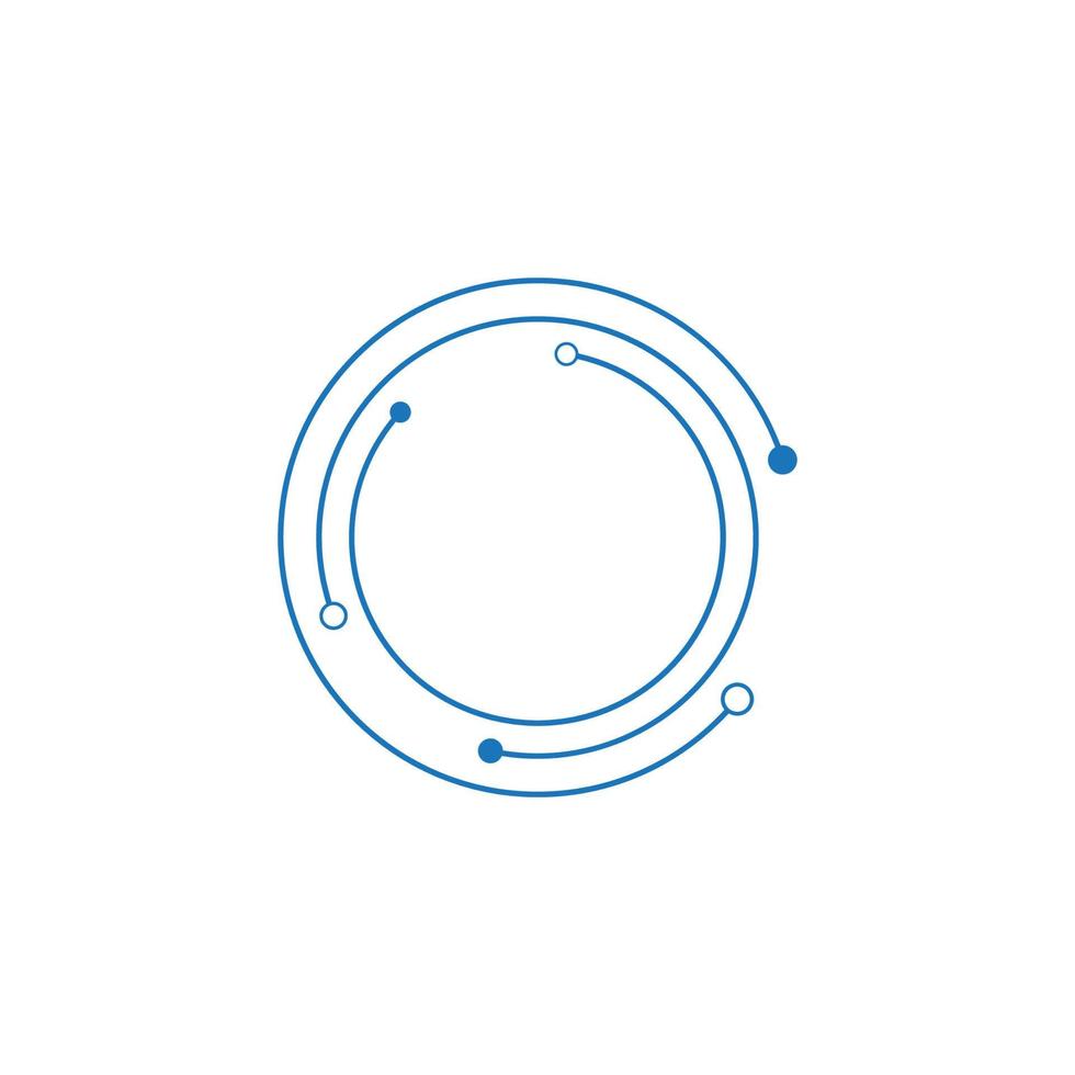 Ilustración de vector de plantilla de círculo de circuito