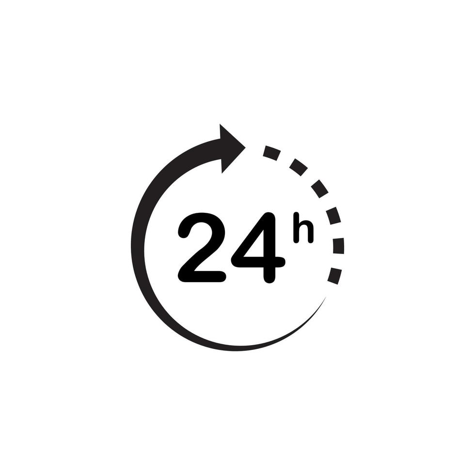 24 Hour icon vector illustration design