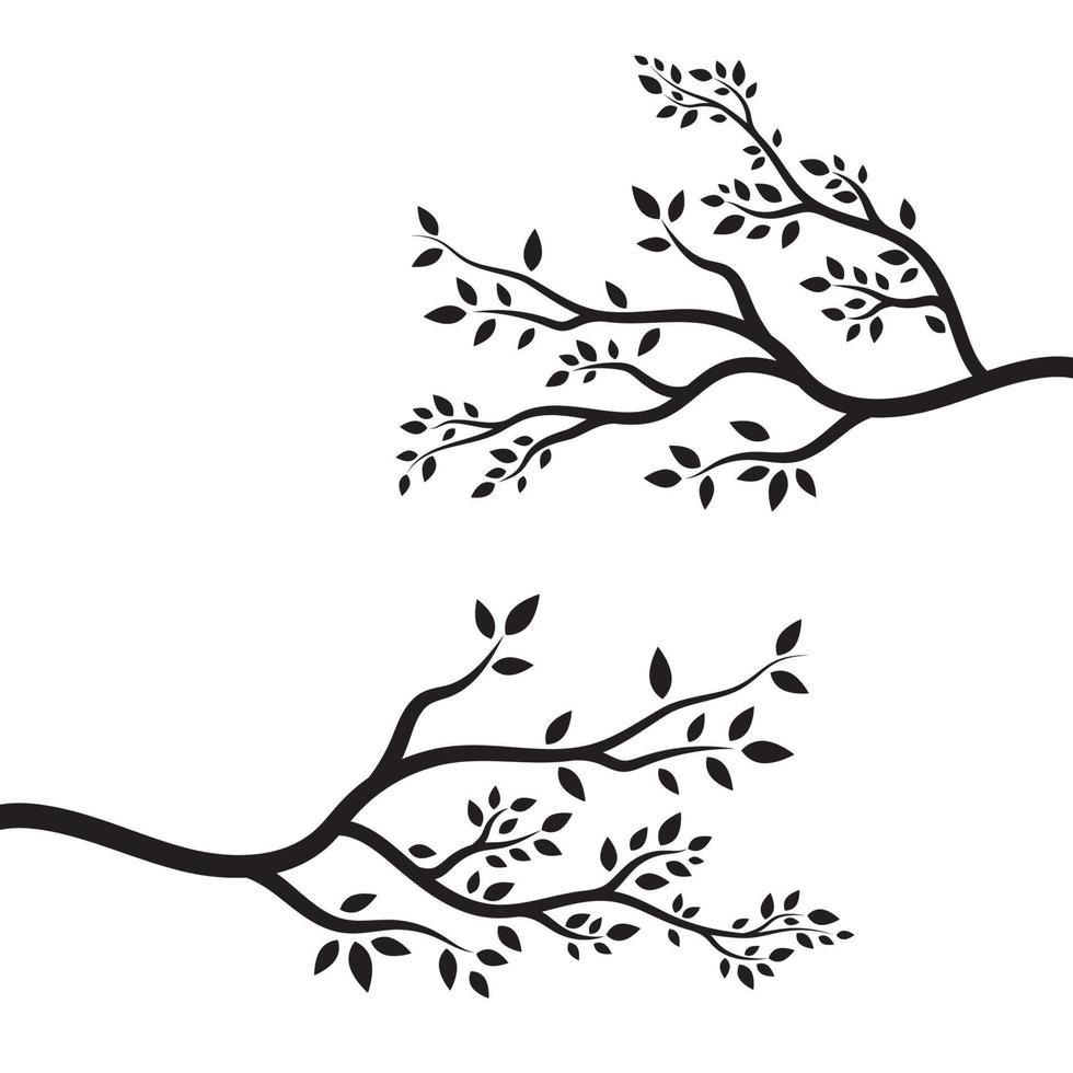 Tree branch vector ilustration design