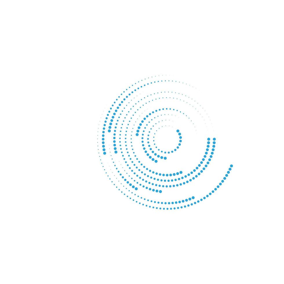 halftone circle dots vector