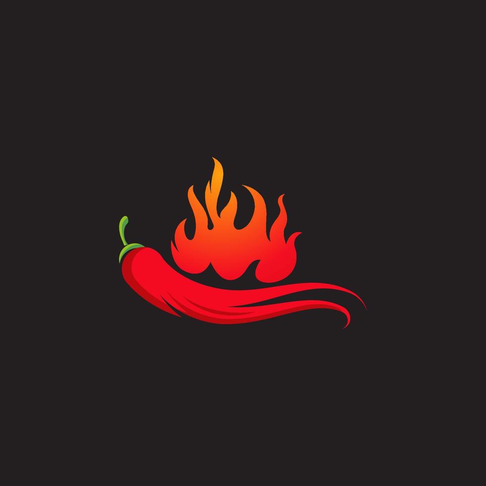 Red hot natural chili icon vector Illustration