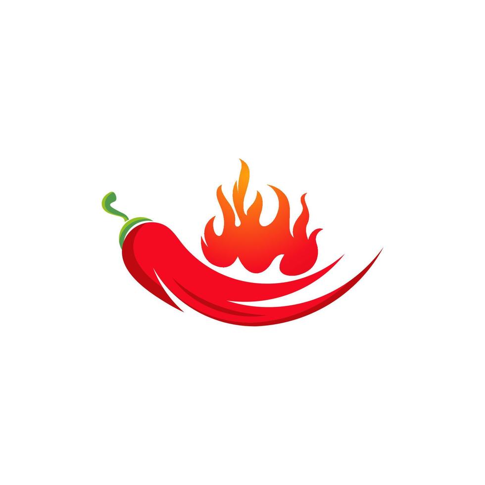 Red hot natural chili icon vector Illustration