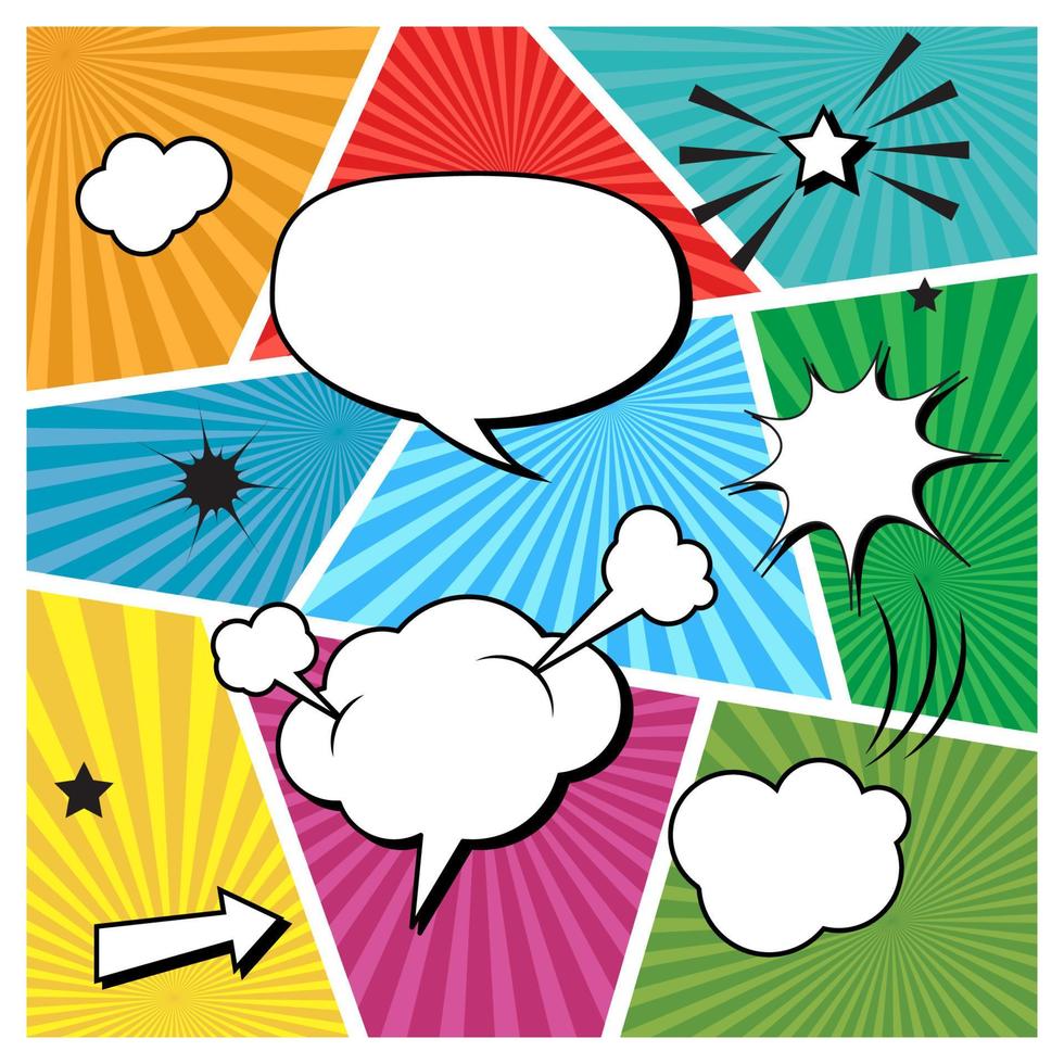 Comic Book  Design Element Vector
