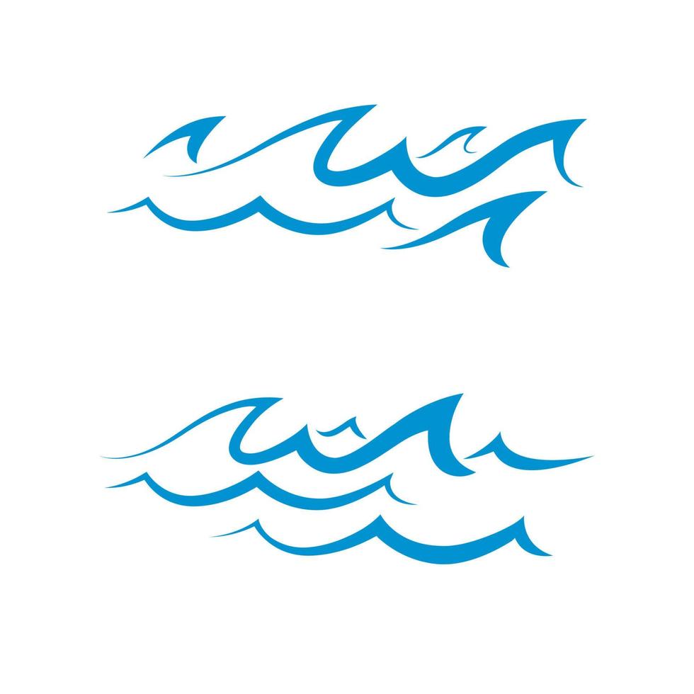 Water wave icon vector