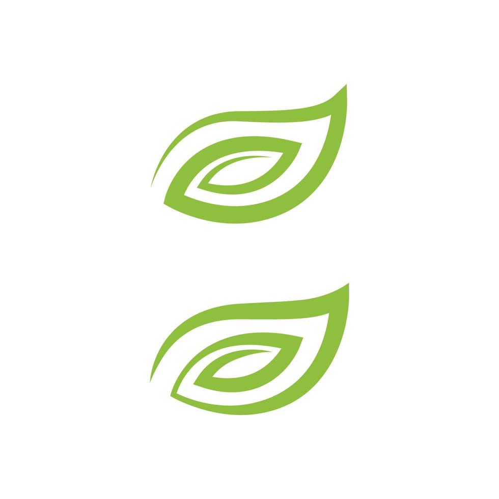 Logos of green Tree leaf ecology vector