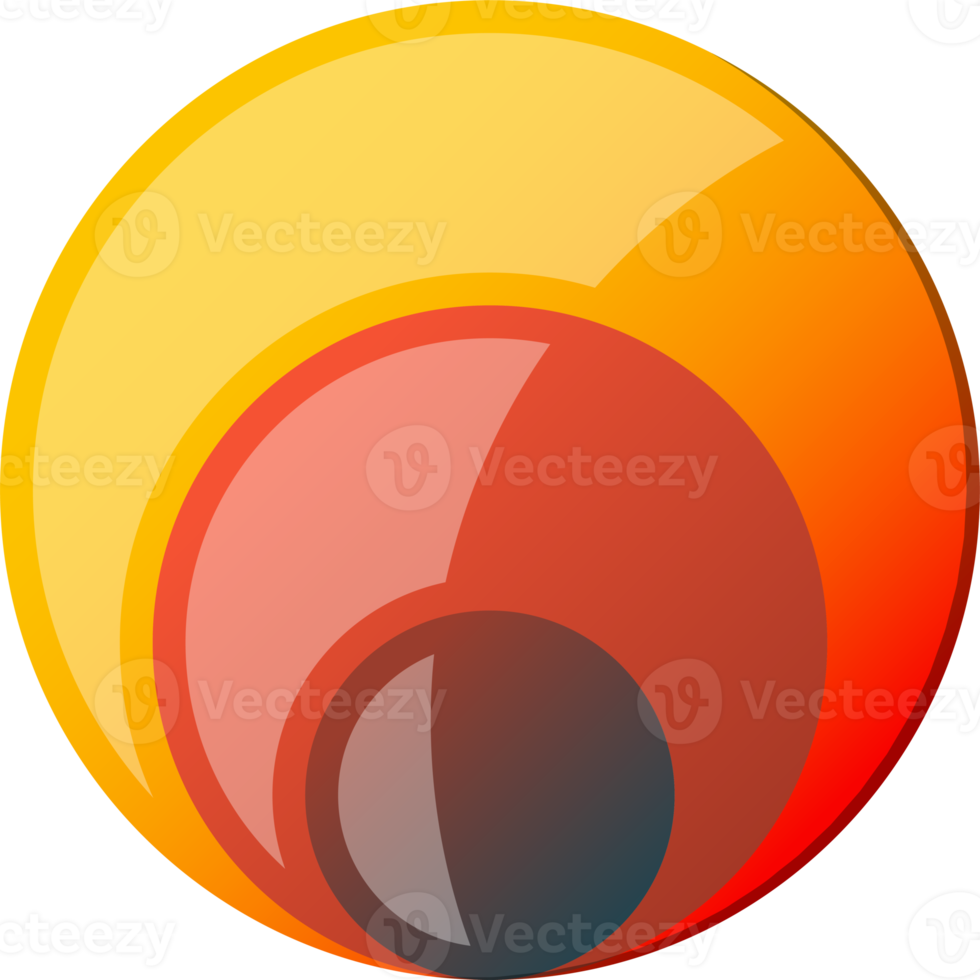 Abstract overlapping circle logo illustration in trendy and minimal style png