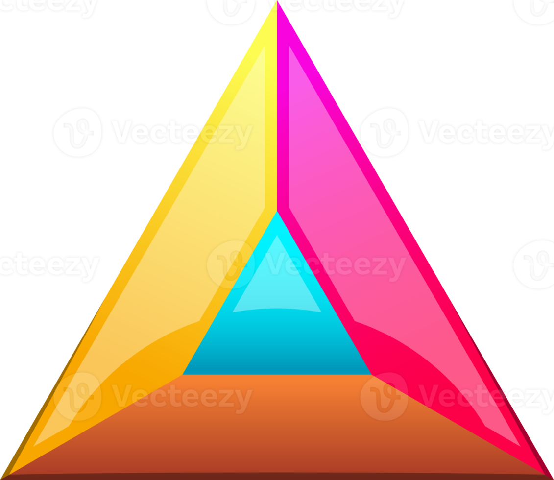 abstract piramide driehoek logo illustratie in modieus en minimaal stijl png