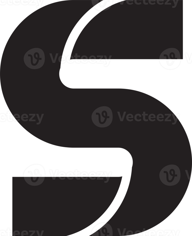 Abstract letter S logo illustration in trendy and minimal style png
