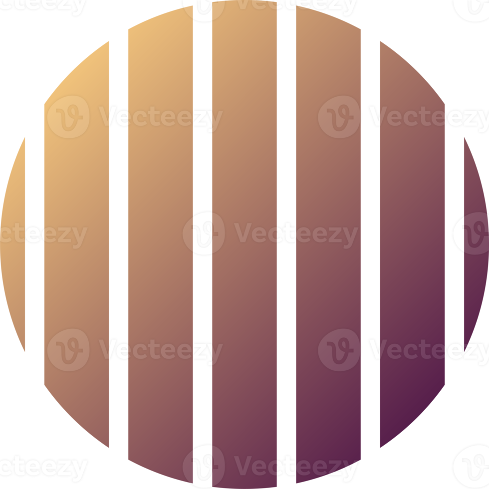 Abstract circle and line logo illustration in trendy and minimal style png