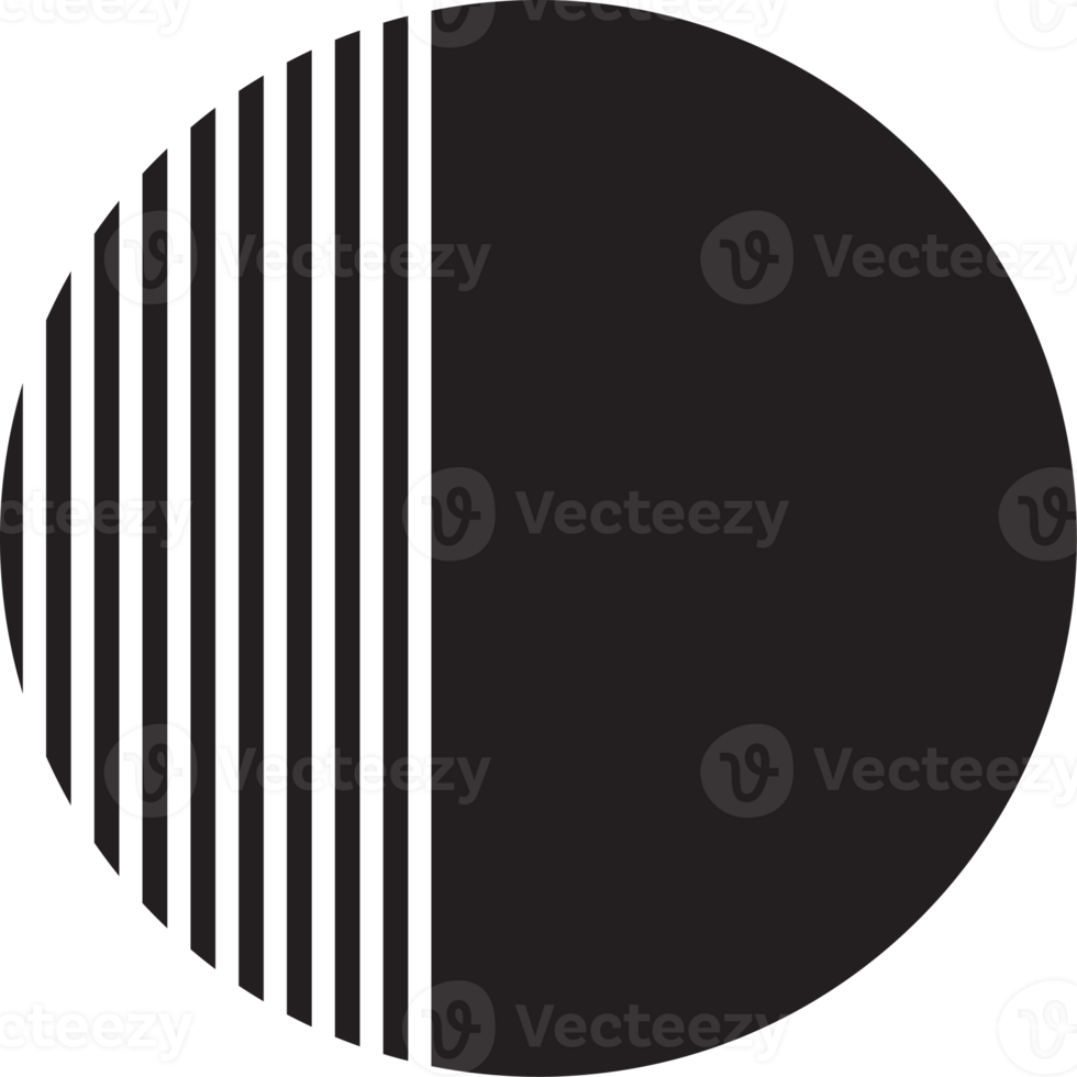 Abstract circle and line logo illustration in trendy and minimal style png