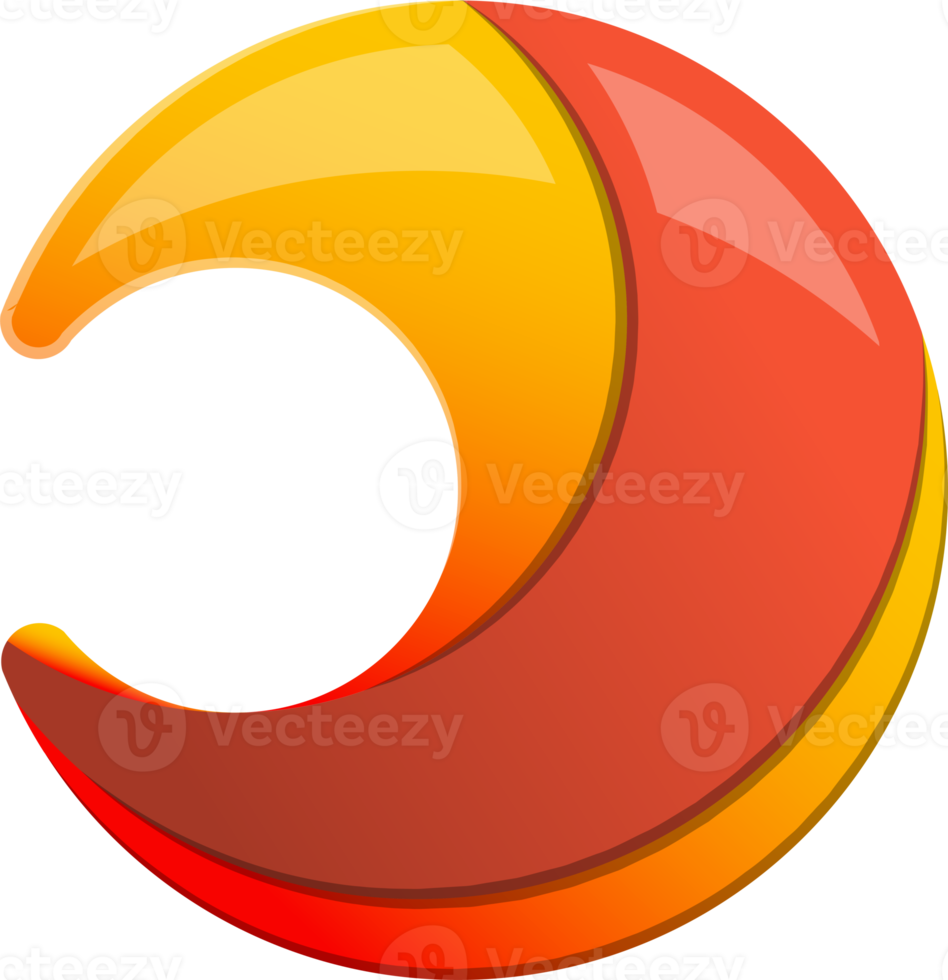 abstrakt cirkel logotyp med hål illustration i trendig och minimal stil png