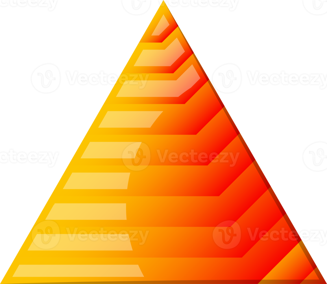 Abstract pyramid triangle logo illustration in trendy and minimal style png