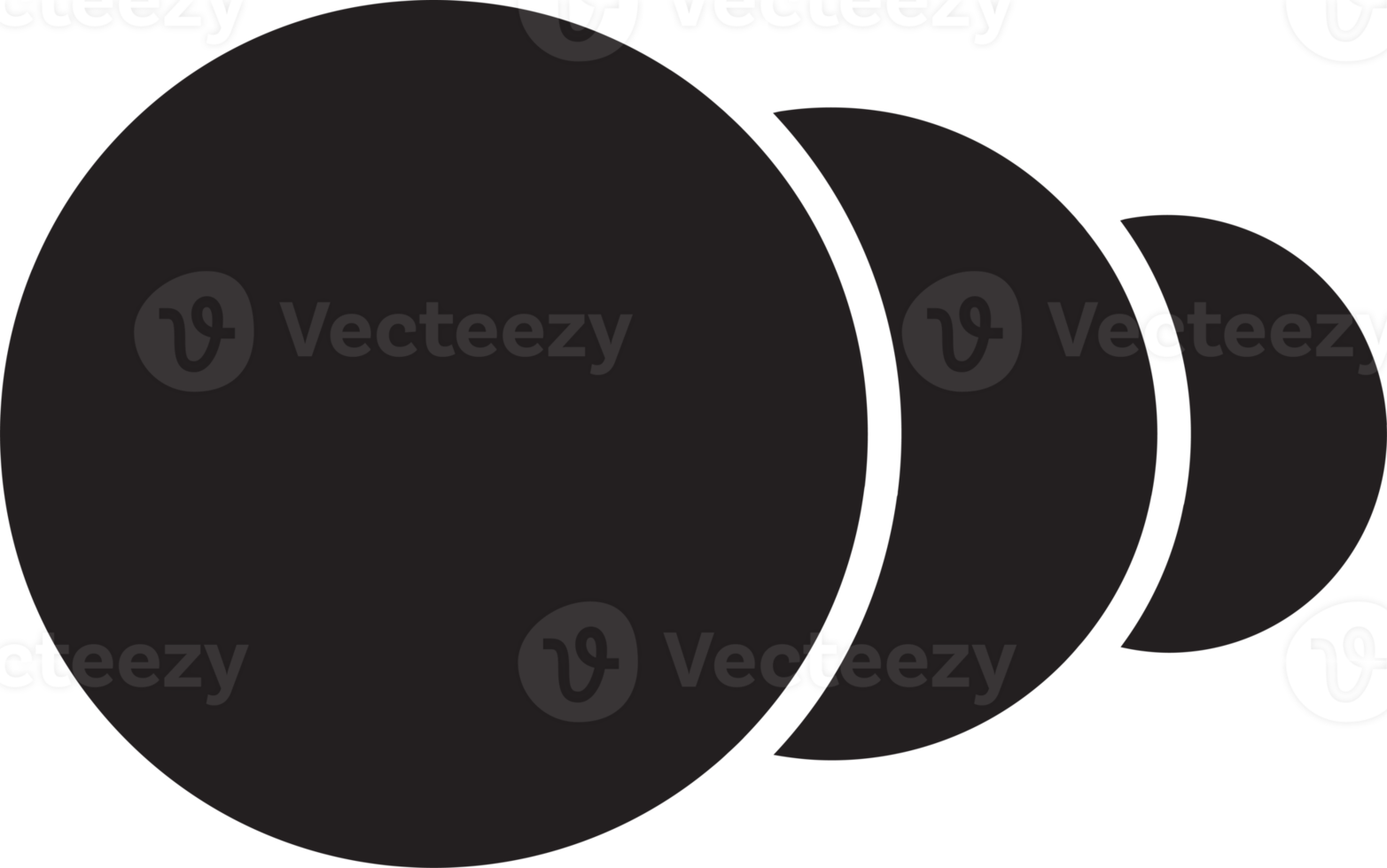 abstrakt överlappande cirkel logotyp illustration i trendig och minimal stil png