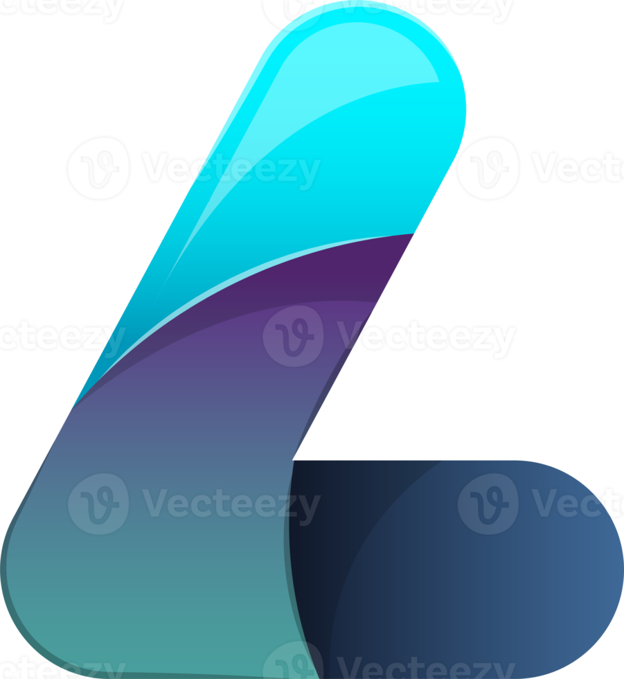 abstrakt brev l logotyp illustration i trendig och minimal stil png