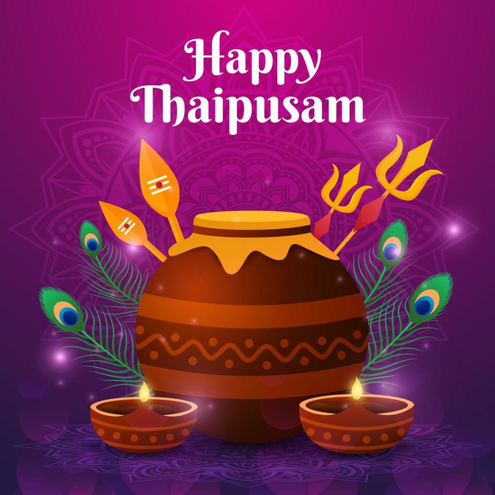 Happy Thaipusam Concept vector