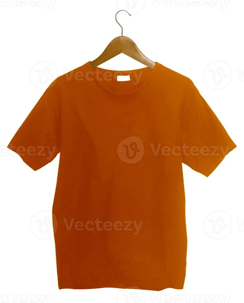camiseta naranja con percha png