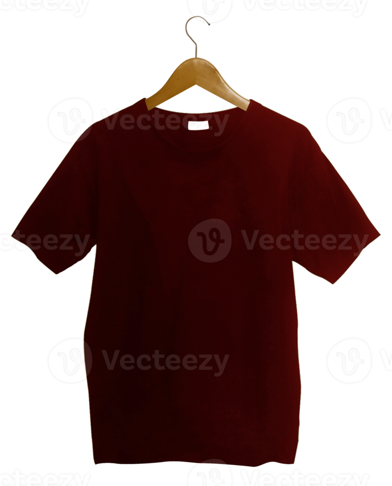 Maroon T-Shirt With Hanger png