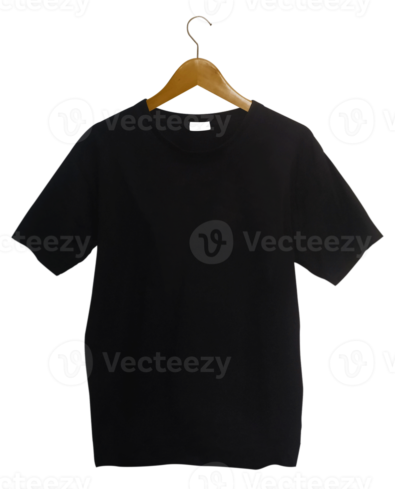 camiseta negra con percha png