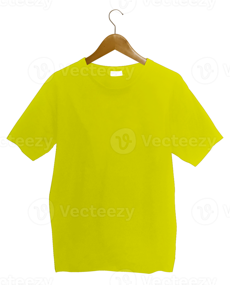 gelbes T-Shirt mit Aufhänger png
