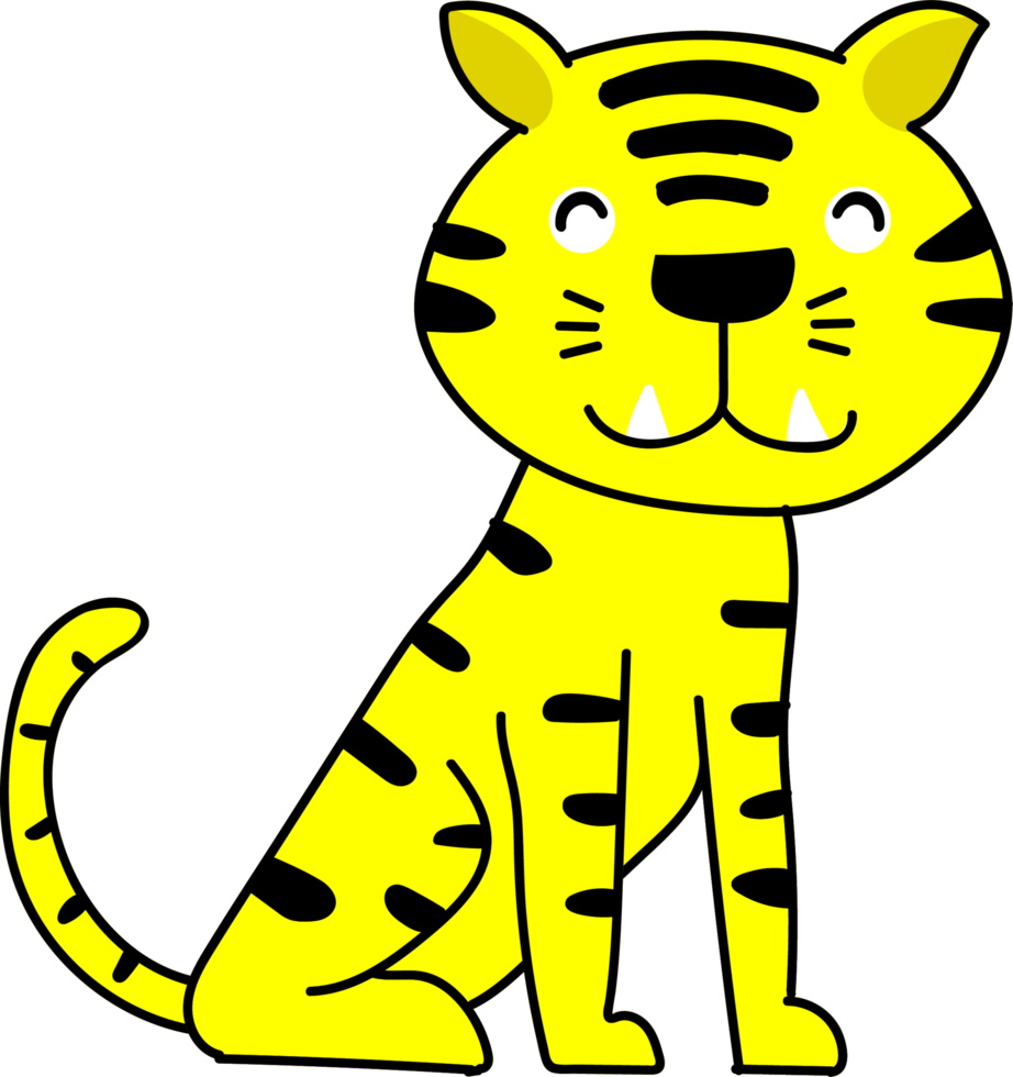 cute tiger crop-out png